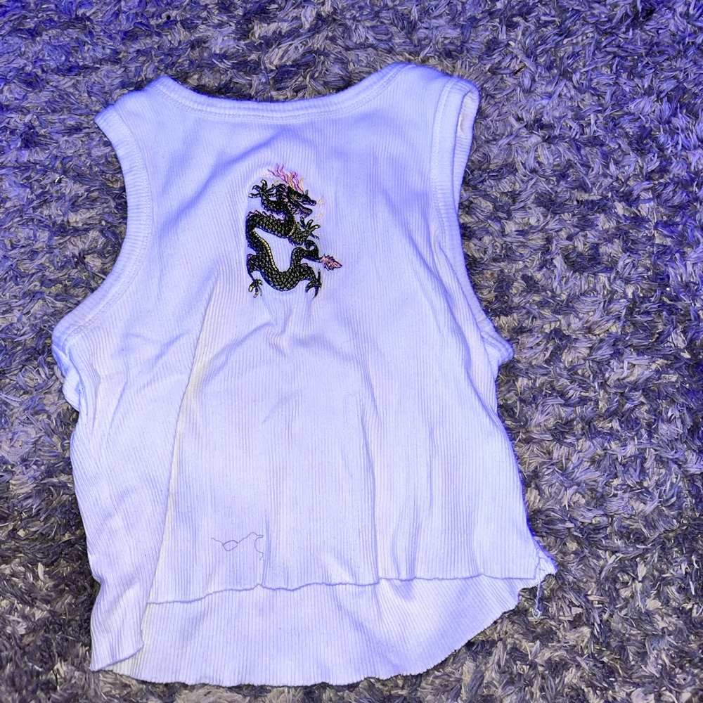 Cropped alligator snake shirt